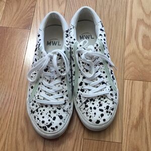 Madewell Sidewalk Low-Top Sneakers in Spatter-Painted Calf Hair
